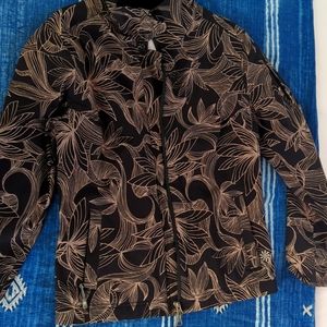 Lightweight black floral athleta jacket. Size medium.